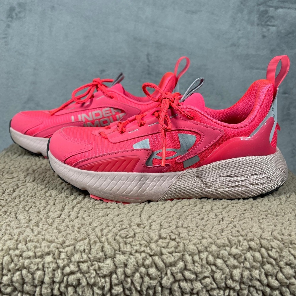 Under Armour HOVR Mega 2 MVMNT Mens 8 Pink Silver Running Shoes Womens 9.5